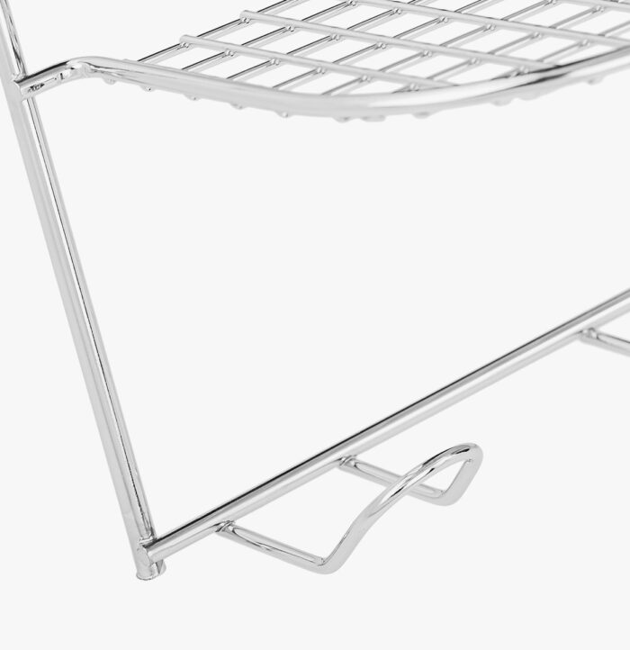 Одноярусная прямоугольная полка цвета хром 22,5 x 11 x 29,5 см
